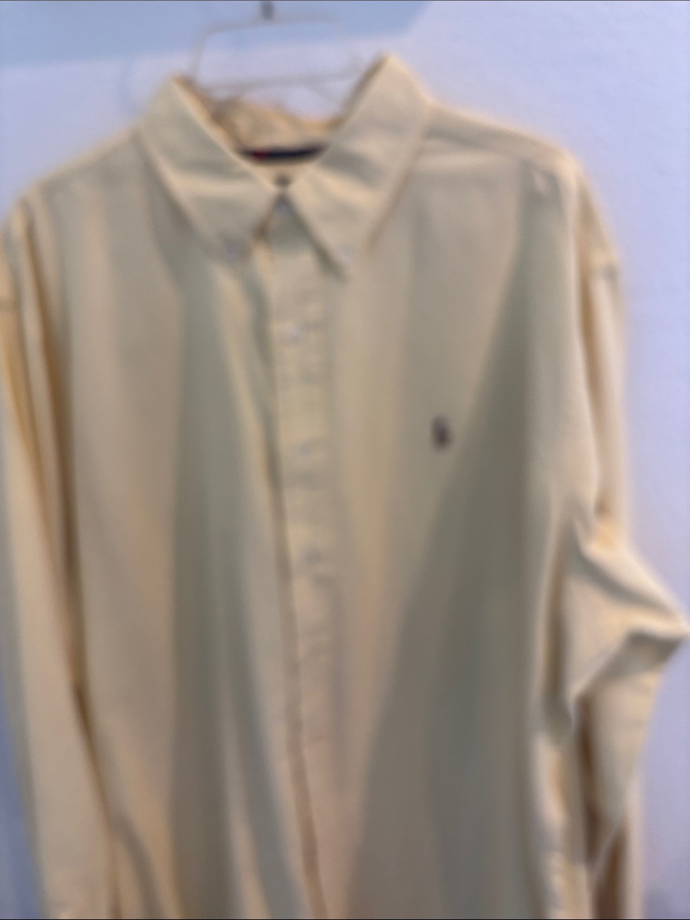Ralph Lauren Long-Sleeve Button-Down Shirt in Light Cream